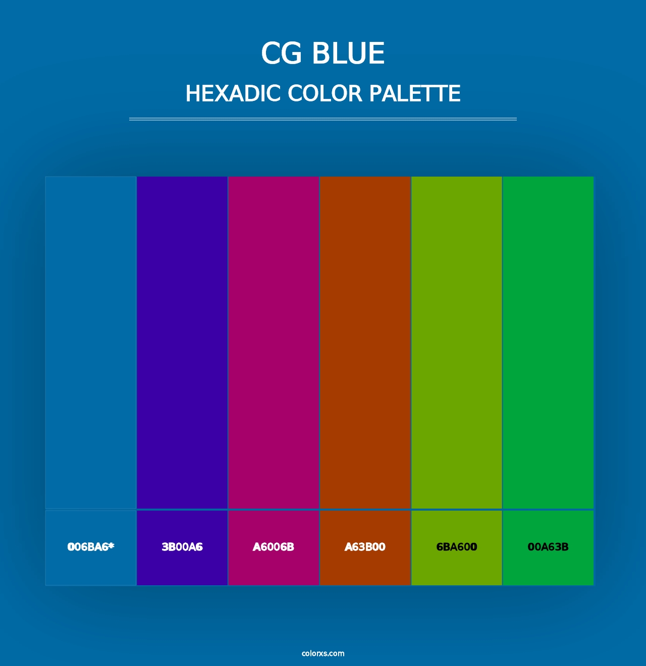 CG Blue - Hexadic Color Palette