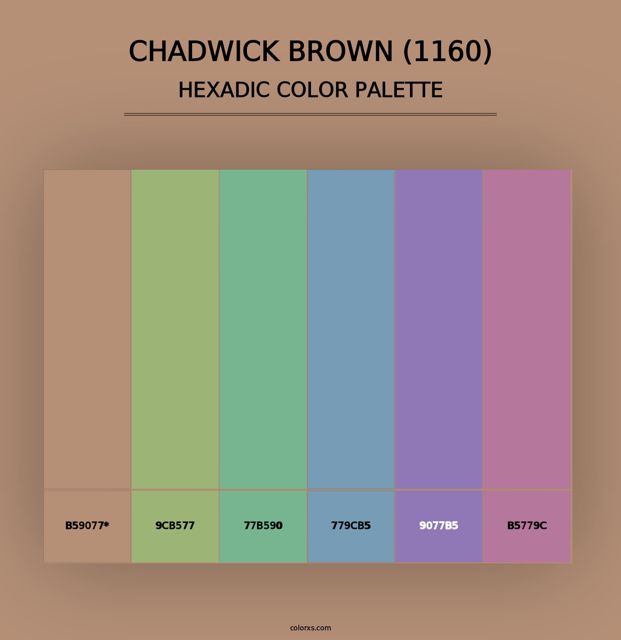 Chadwick Brown (1160) - Hexadic Color Palette