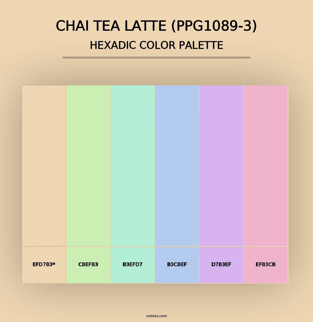 Chai Tea Latte (PPG1089-3) - Hexadic Color Palette