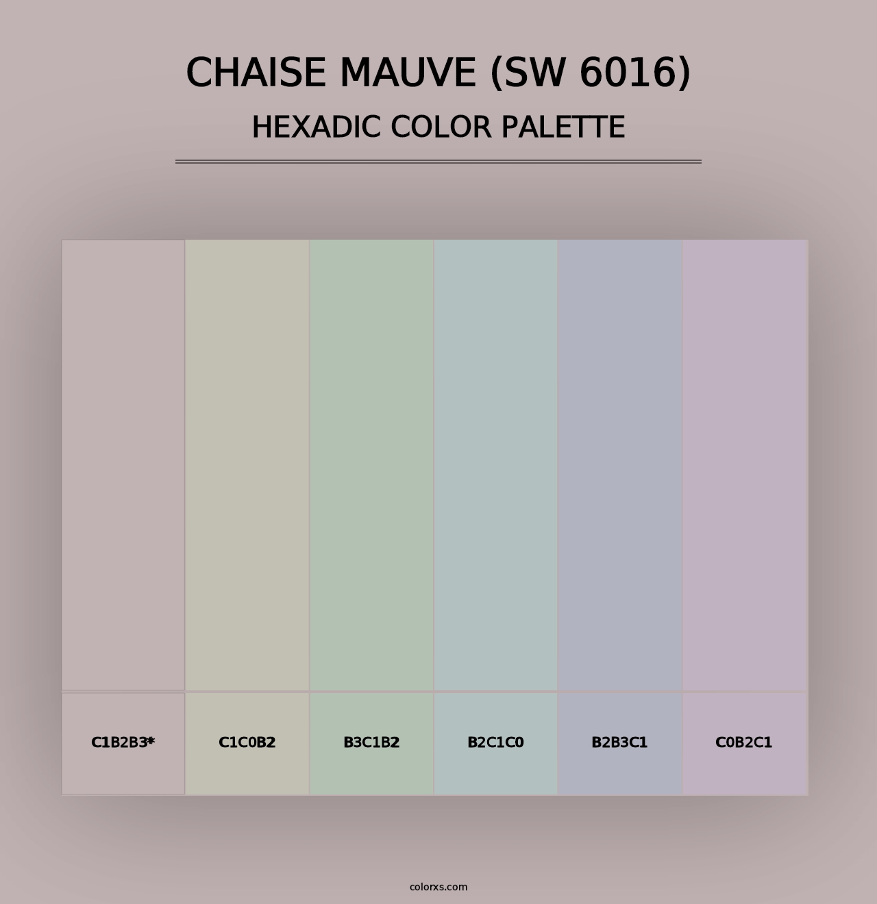 Chaise Mauve (SW 6016) - Hexadic Color Palette