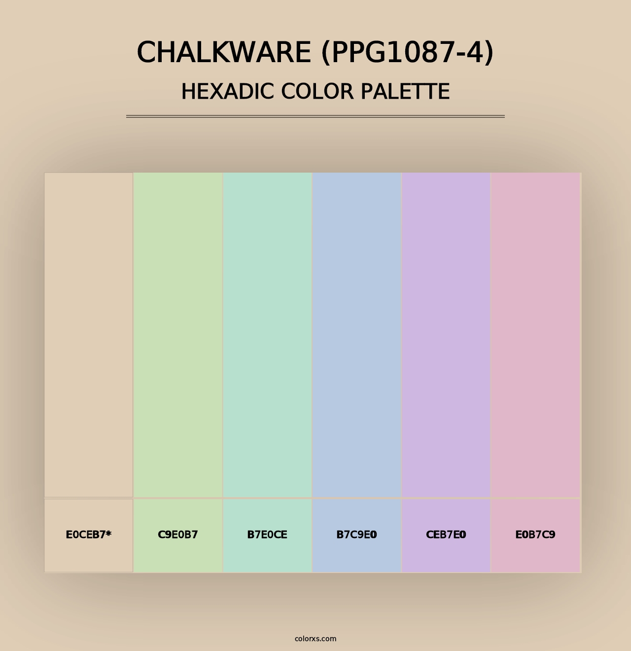 Chalkware (PPG1087-4) - Hexadic Color Palette