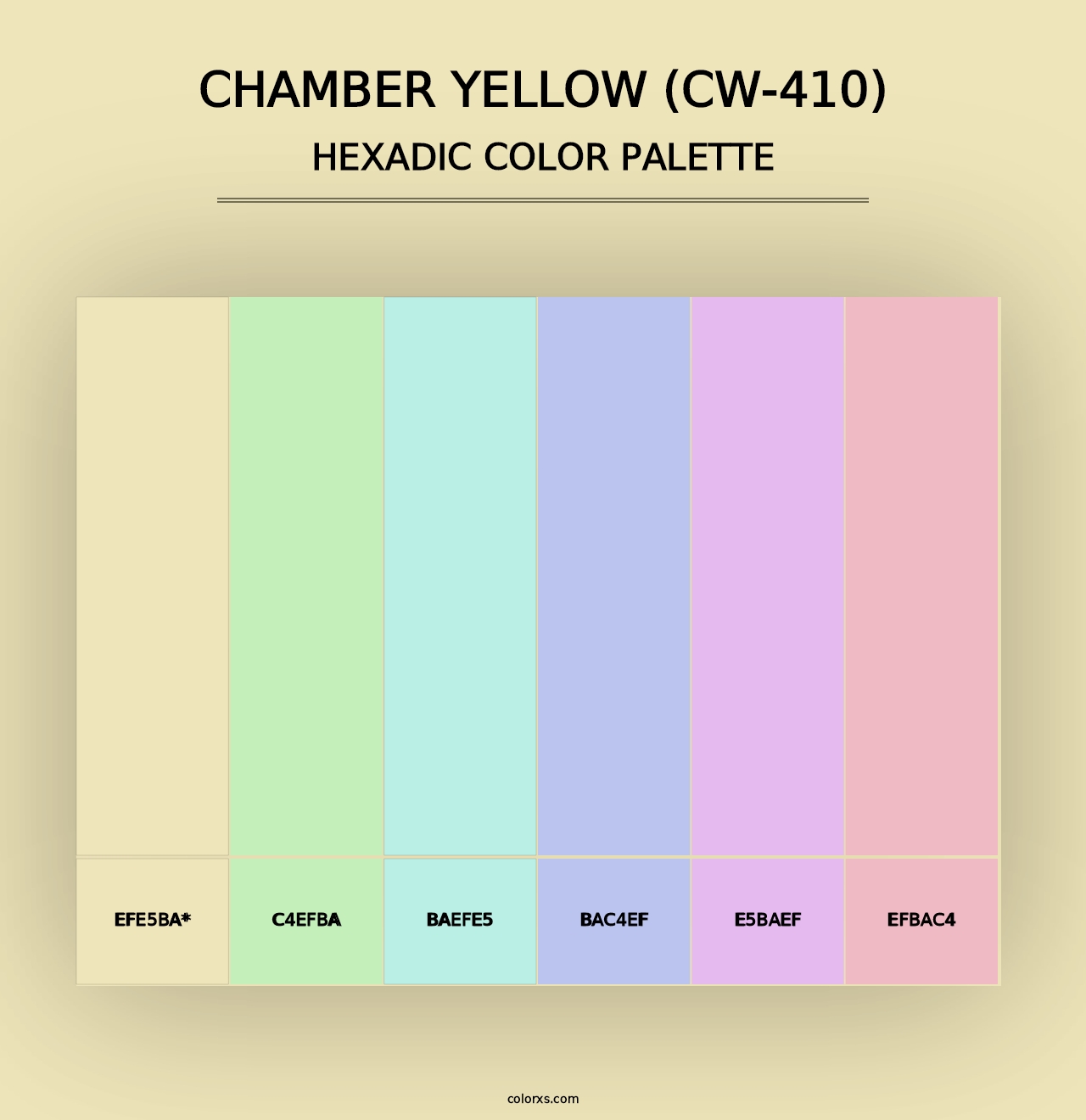 Chamber Yellow (CW-410) - Hexadic Color Palette