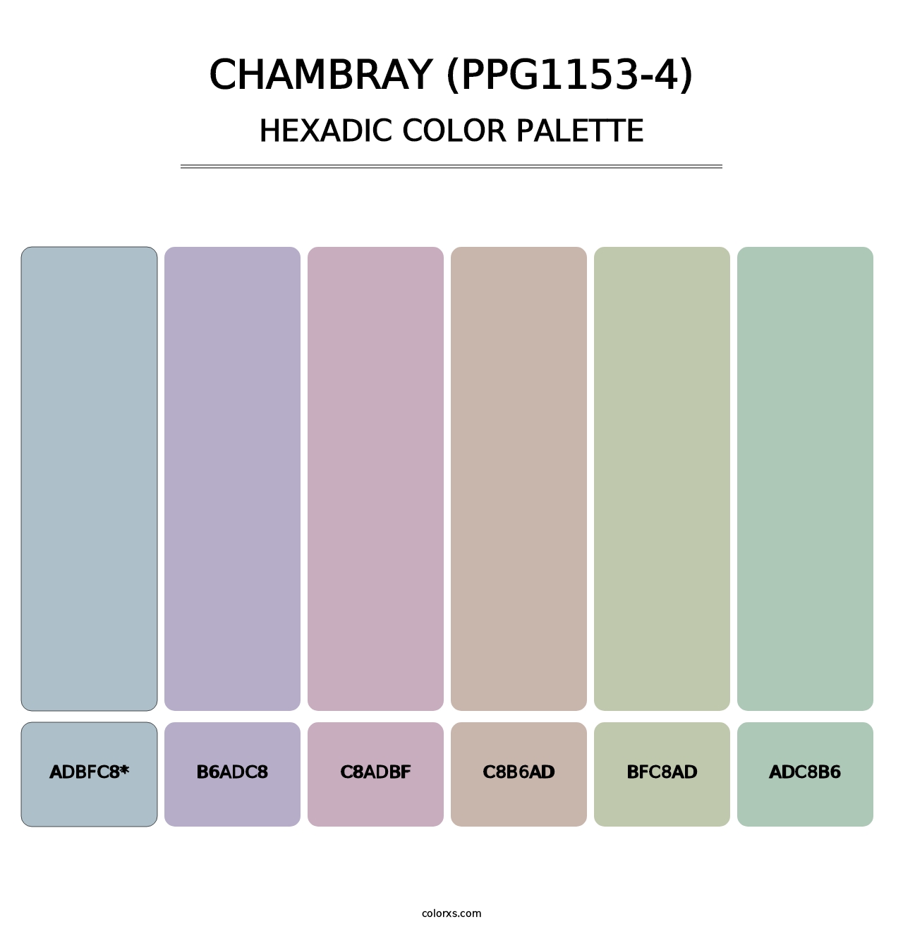 Chambray (PPG1153-4) - Hexadic Color Palette