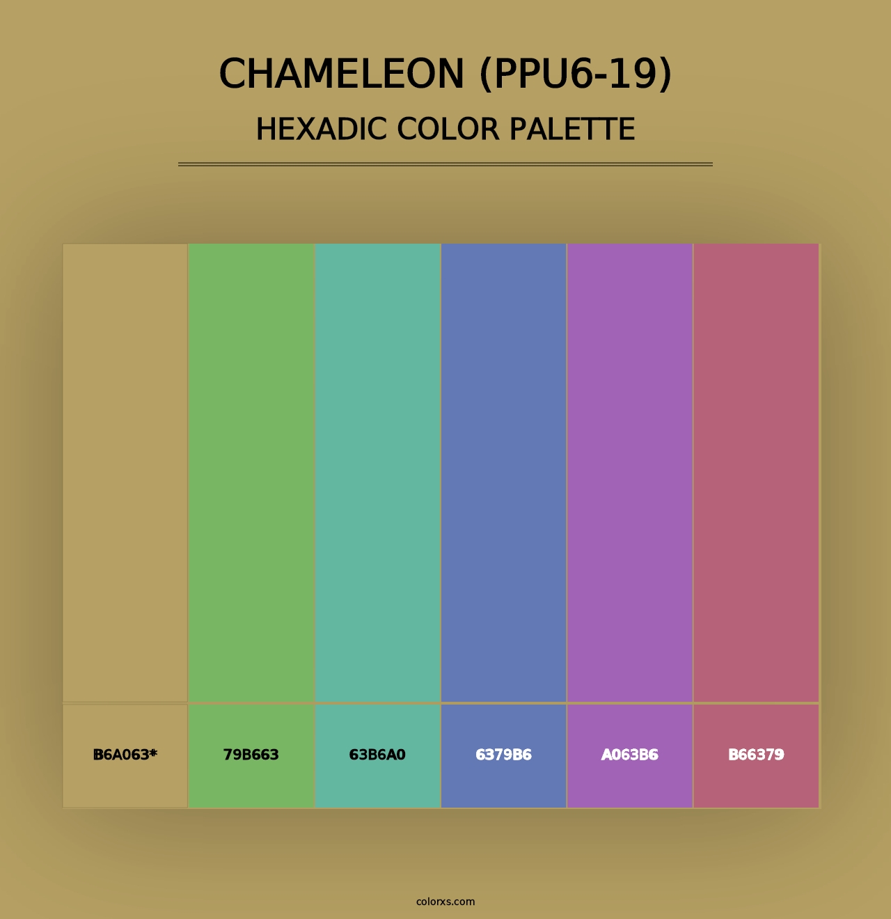 Chameleon (PPU6-19) - Hexadic Color Palette