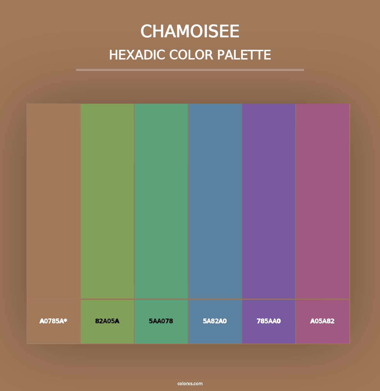 Chamoisee - Hexadic Color Palette