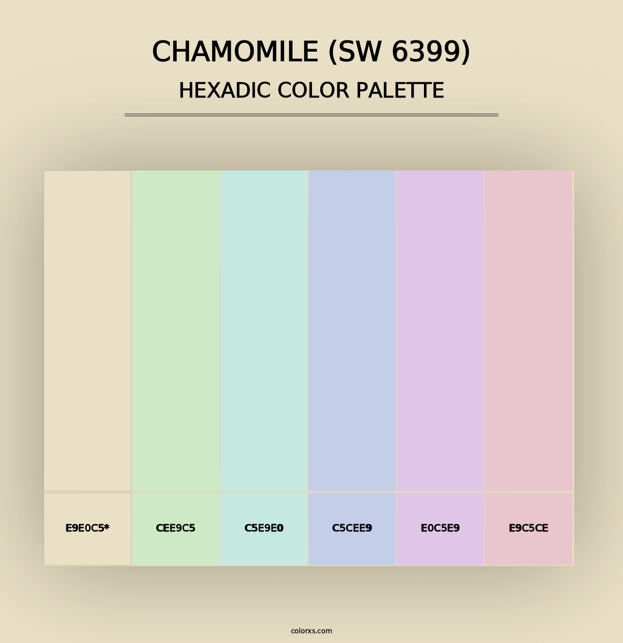 Chamomile (SW 6399) - Hexadic Color Palette