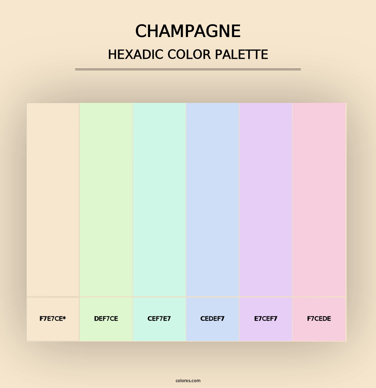 Champagne - Hexadic Color Palette