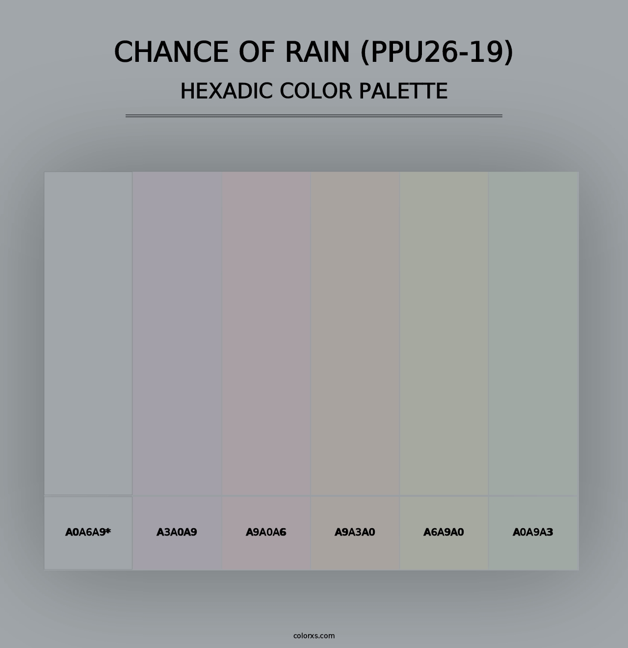 Chance Of Rain (PPU26-19) - Hexadic Color Palette