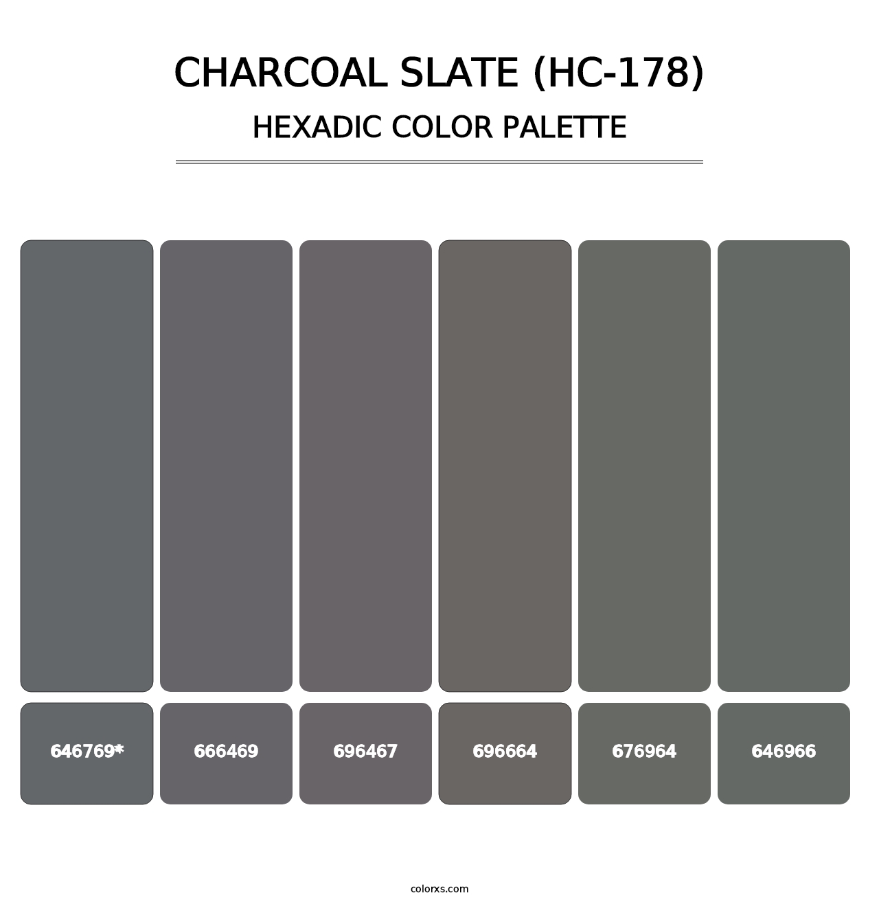 Charcoal Slate (HC-178) - Hexadic Color Palette