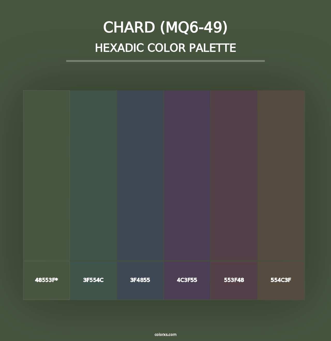 Chard (MQ6-49) - Hexadic Color Palette