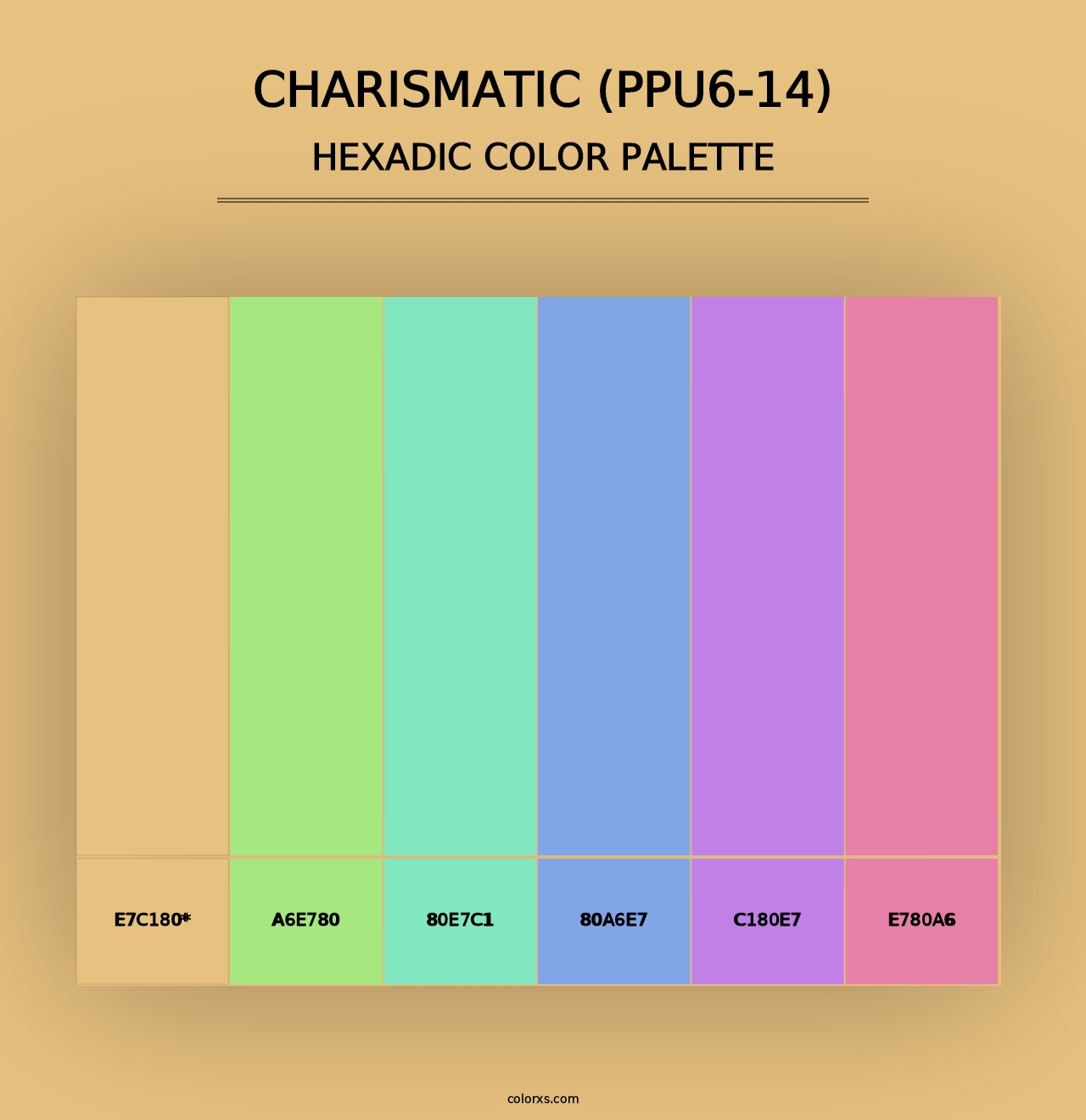 Charismatic (PPU6-14) - Hexadic Color Palette