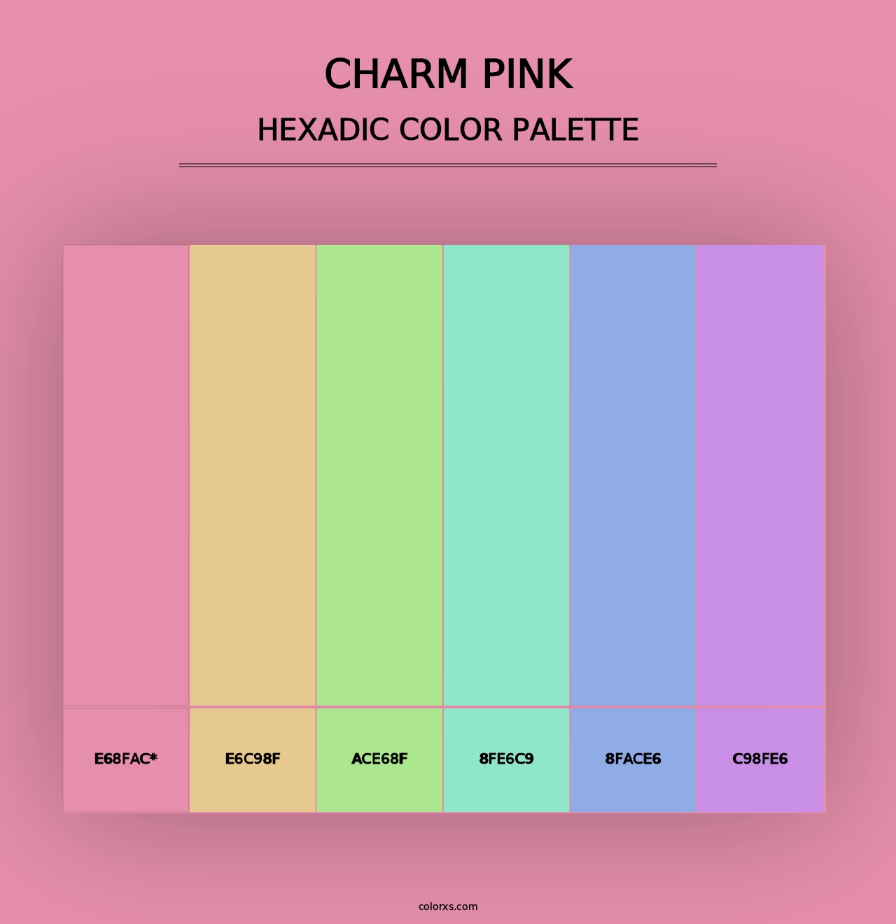 Charm Pink - Hexadic Color Palette