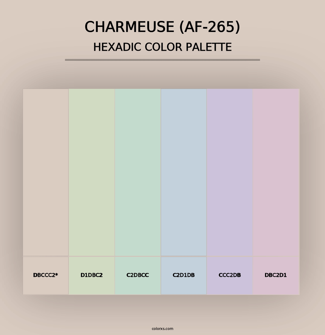 Charmeuse (AF-265) - Hexadic Color Palette