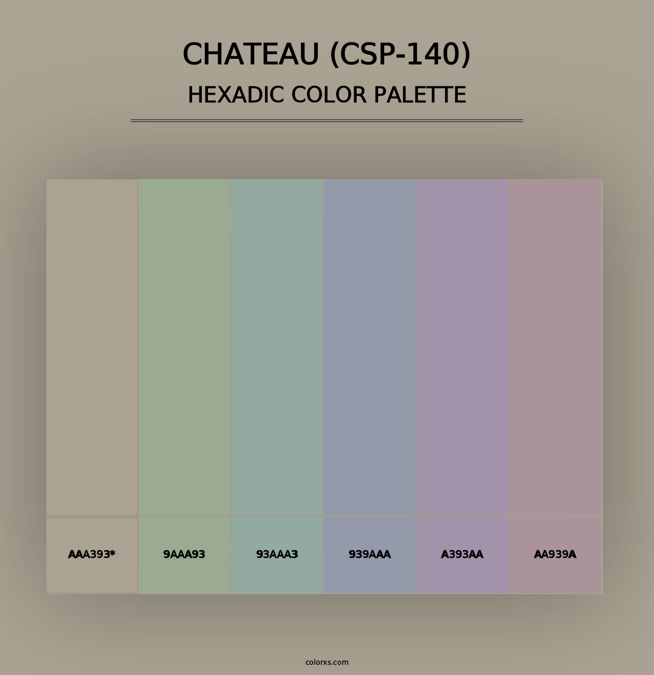 Chateau (CSP-140) - Hexadic Color Palette