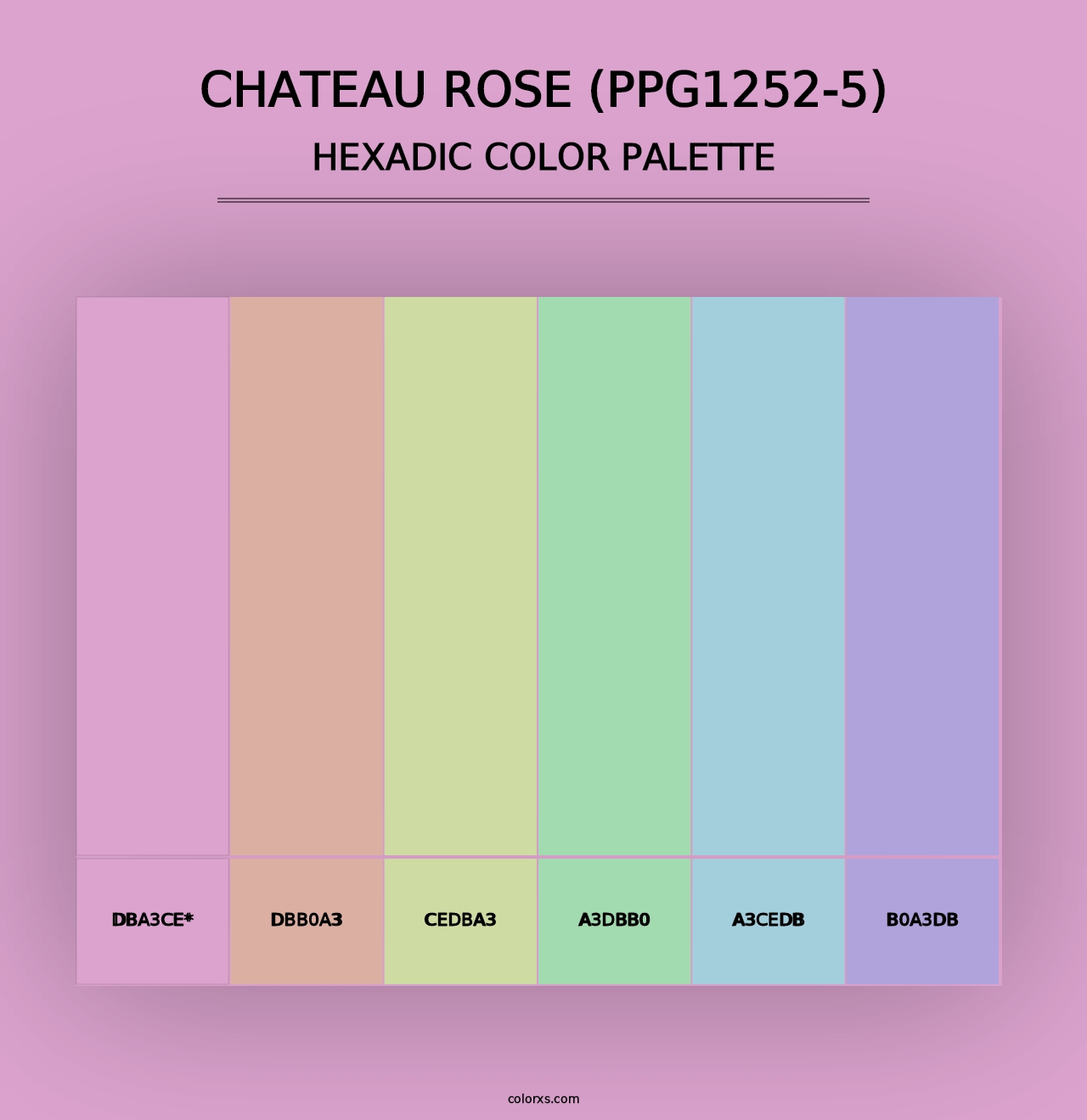 Chateau Rose (PPG1252-5) - Hexadic Color Palette