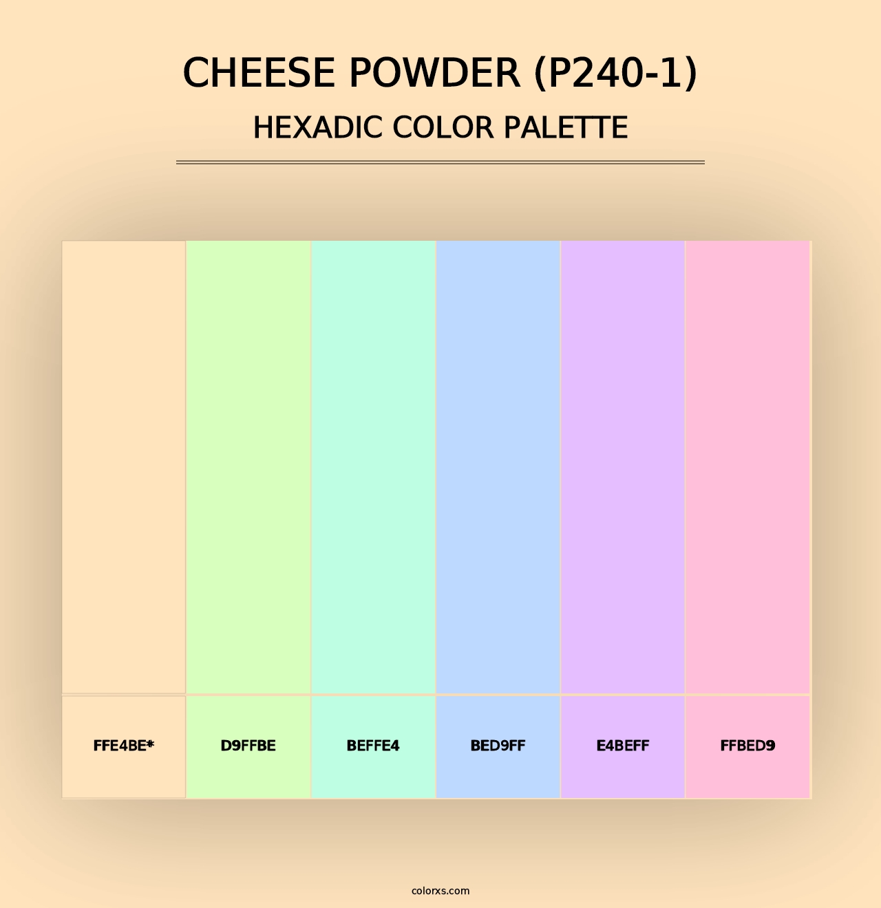 Cheese Powder (P240-1) - Hexadic Color Palette