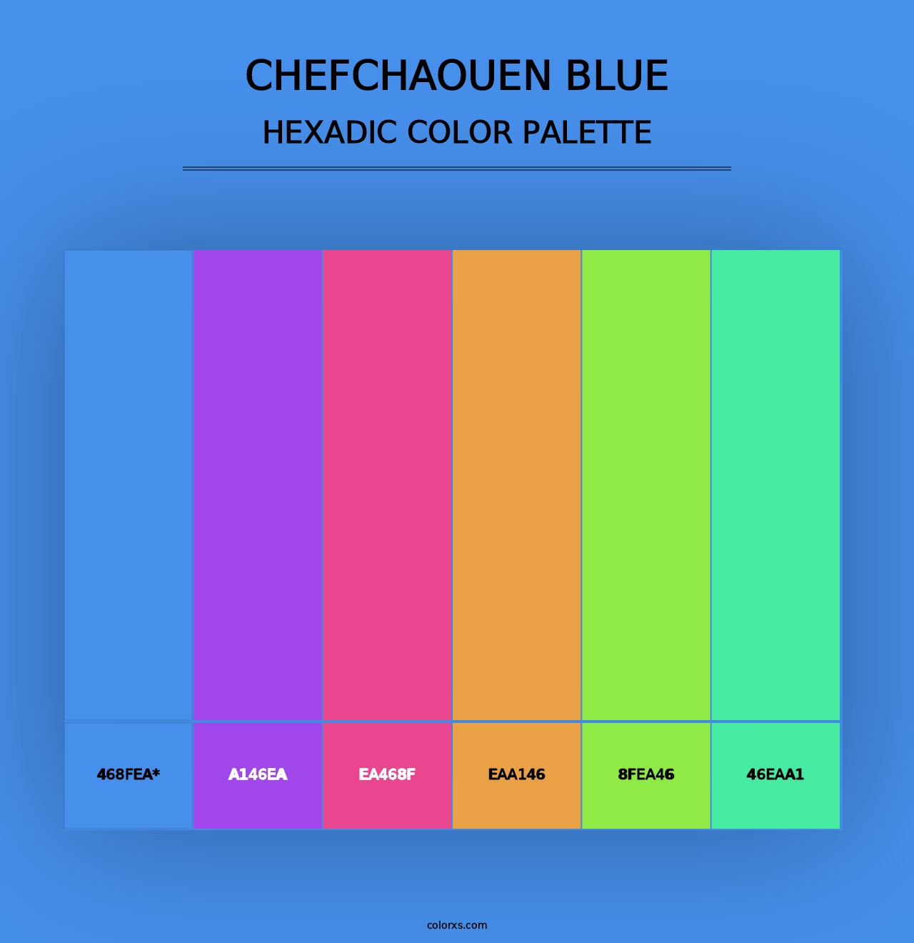 Chefchaouen Blue - Hexadic Color Palette