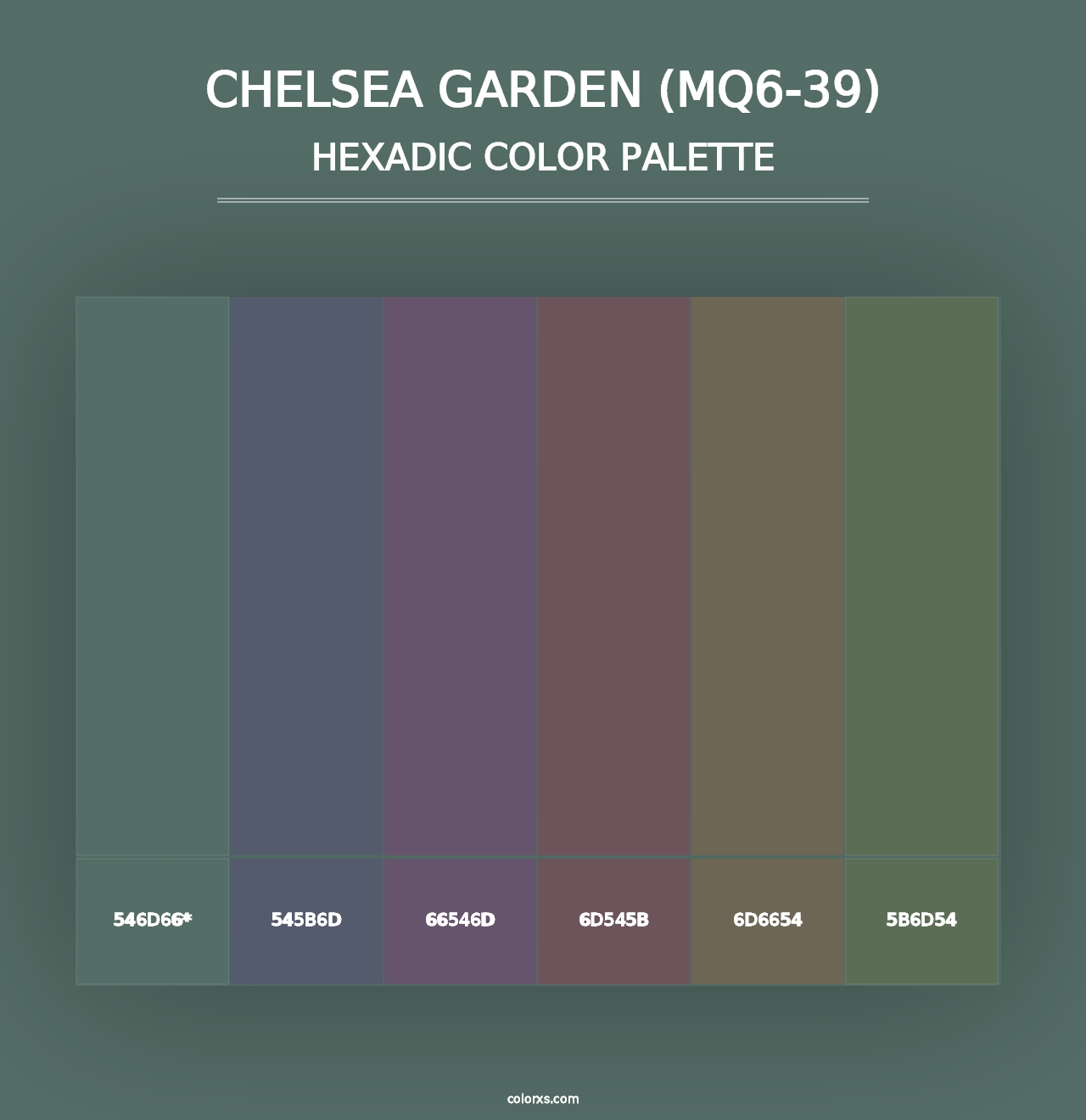 Chelsea Garden (MQ6-39) - Hexadic Color Palette