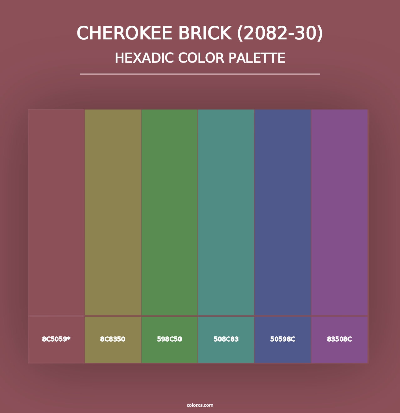 Cherokee Brick (2082-30) - Hexadic Color Palette