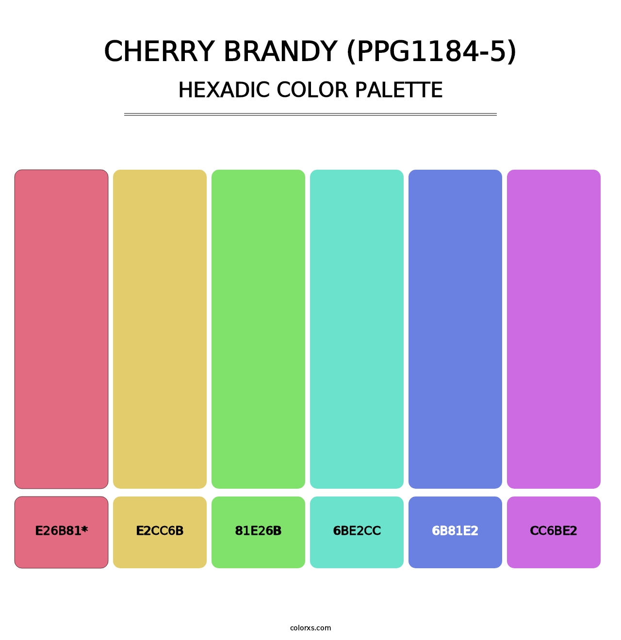 Cherry Brandy (PPG1184-5) - Hexadic Color Palette