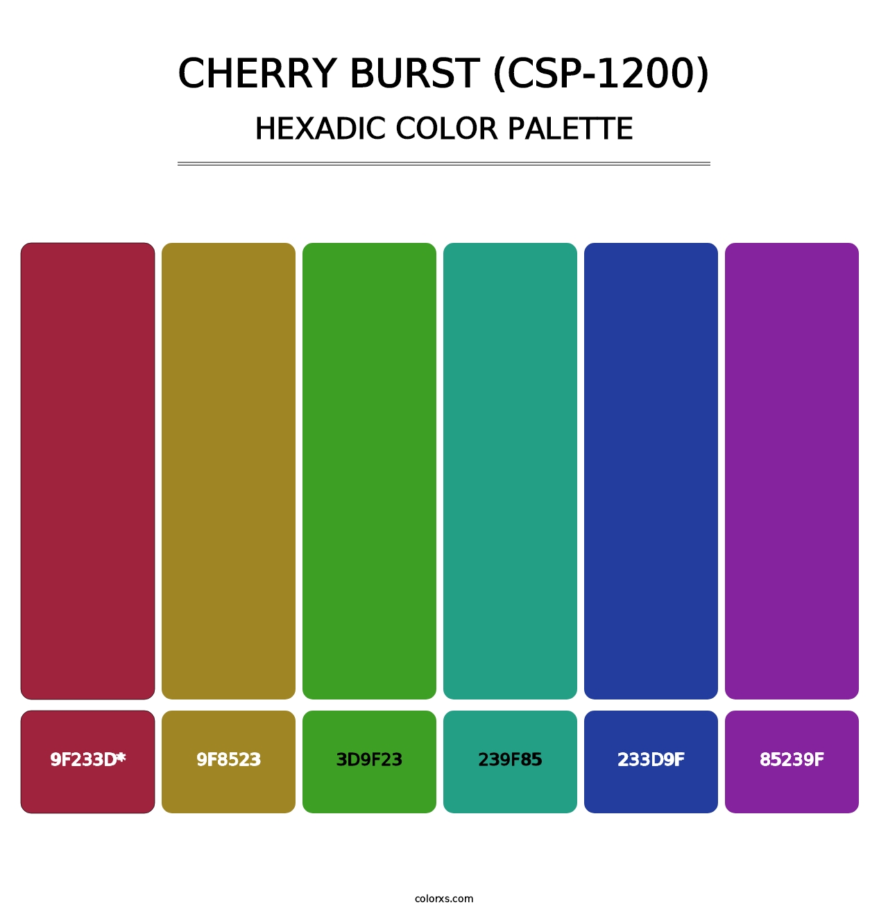 Cherry Burst (CSP-1200) - Hexadic Color Palette