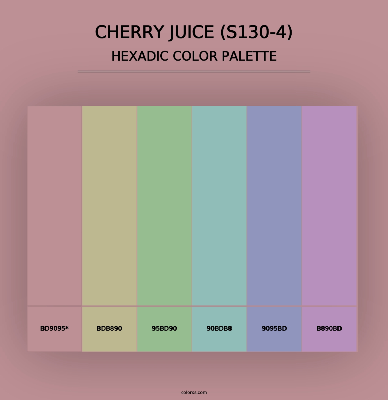 Cherry Juice (S130-4) - Hexadic Color Palette