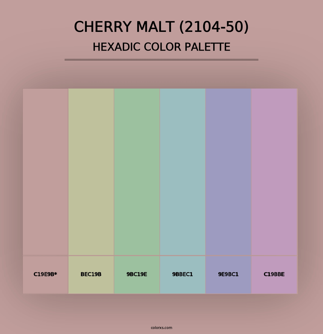 Cherry Malt (2104-50) - Hexadic Color Palette