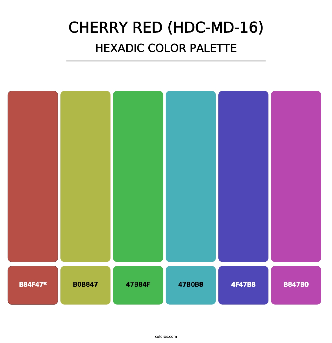 Cherry Red (HDC-MD-16) - Hexadic Color Palette