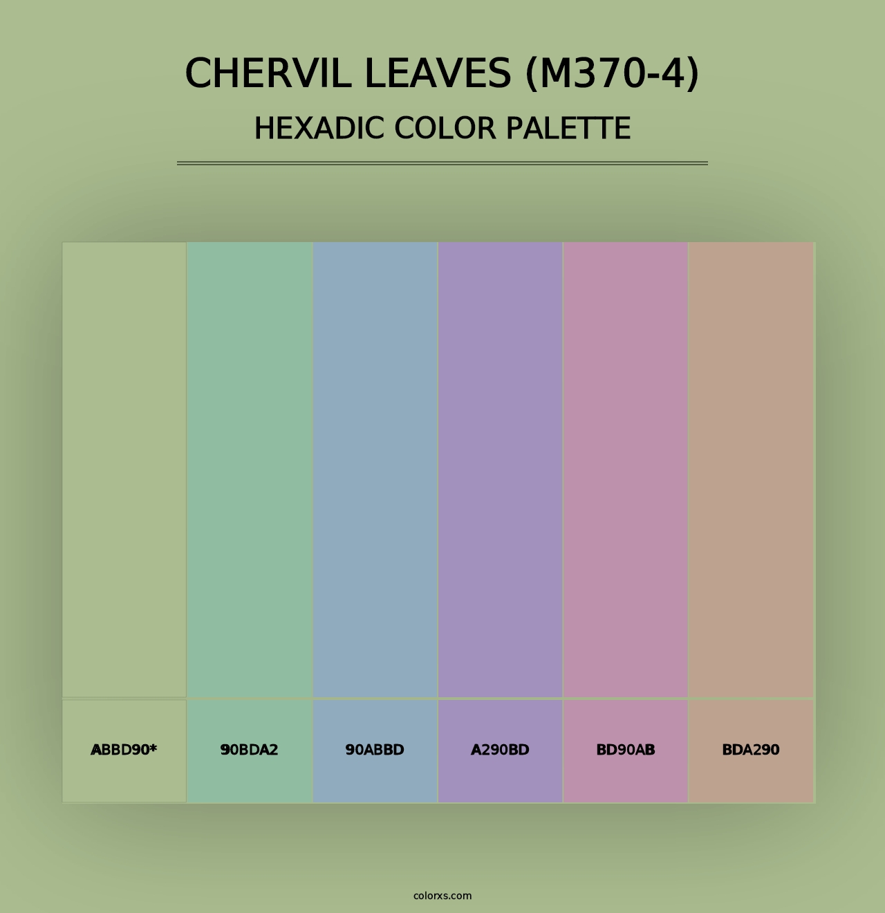 Chervil Leaves (M370-4) - Hexadic Color Palette