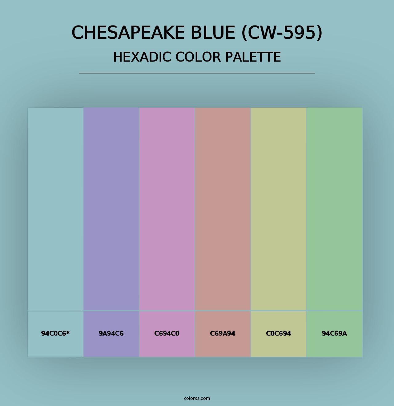 Chesapeake Blue (CW-595) - Hexadic Color Palette