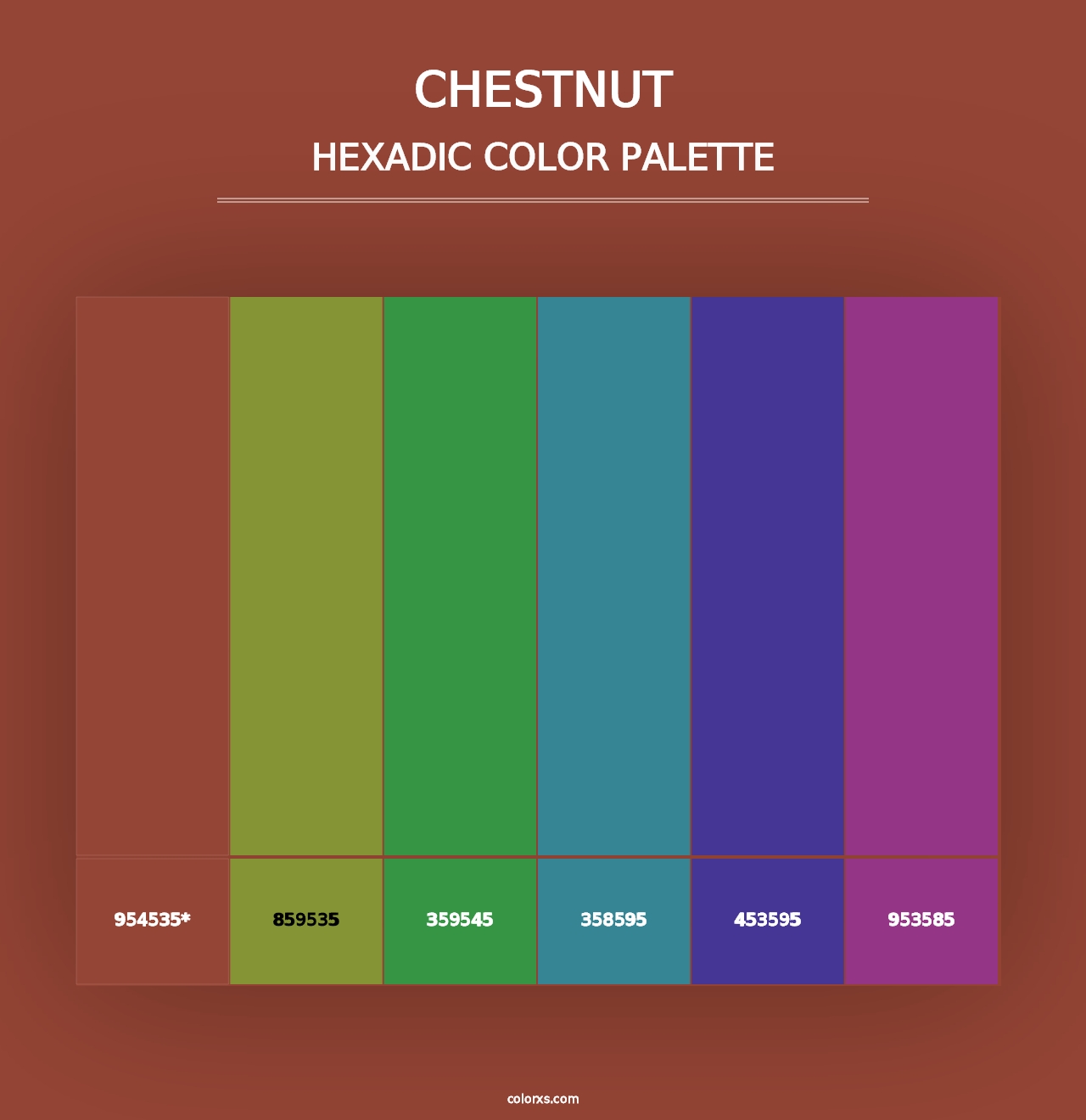 Chestnut - Hexadic Color Palette