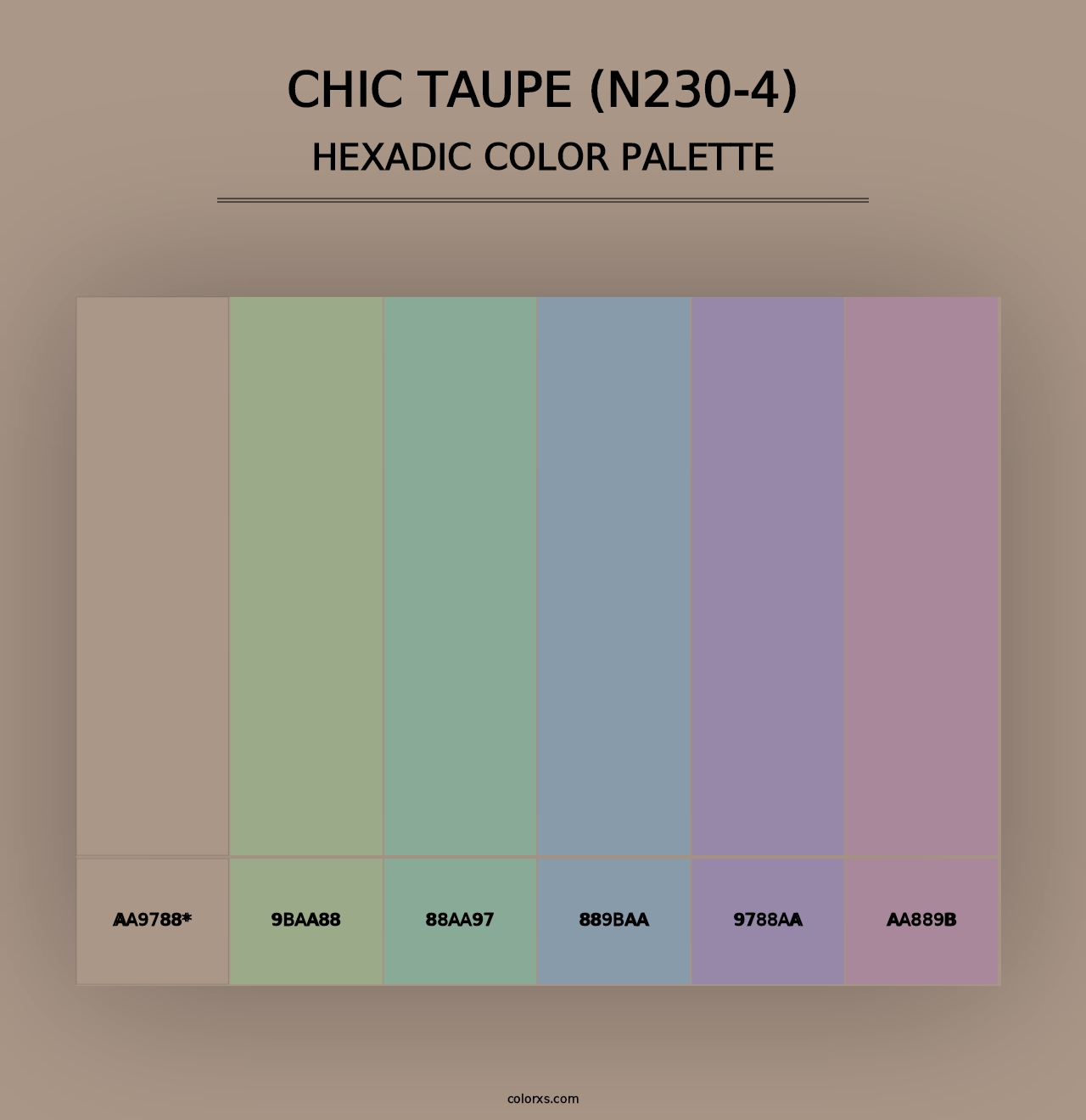 Chic Taupe (N230-4) - Hexadic Color Palette