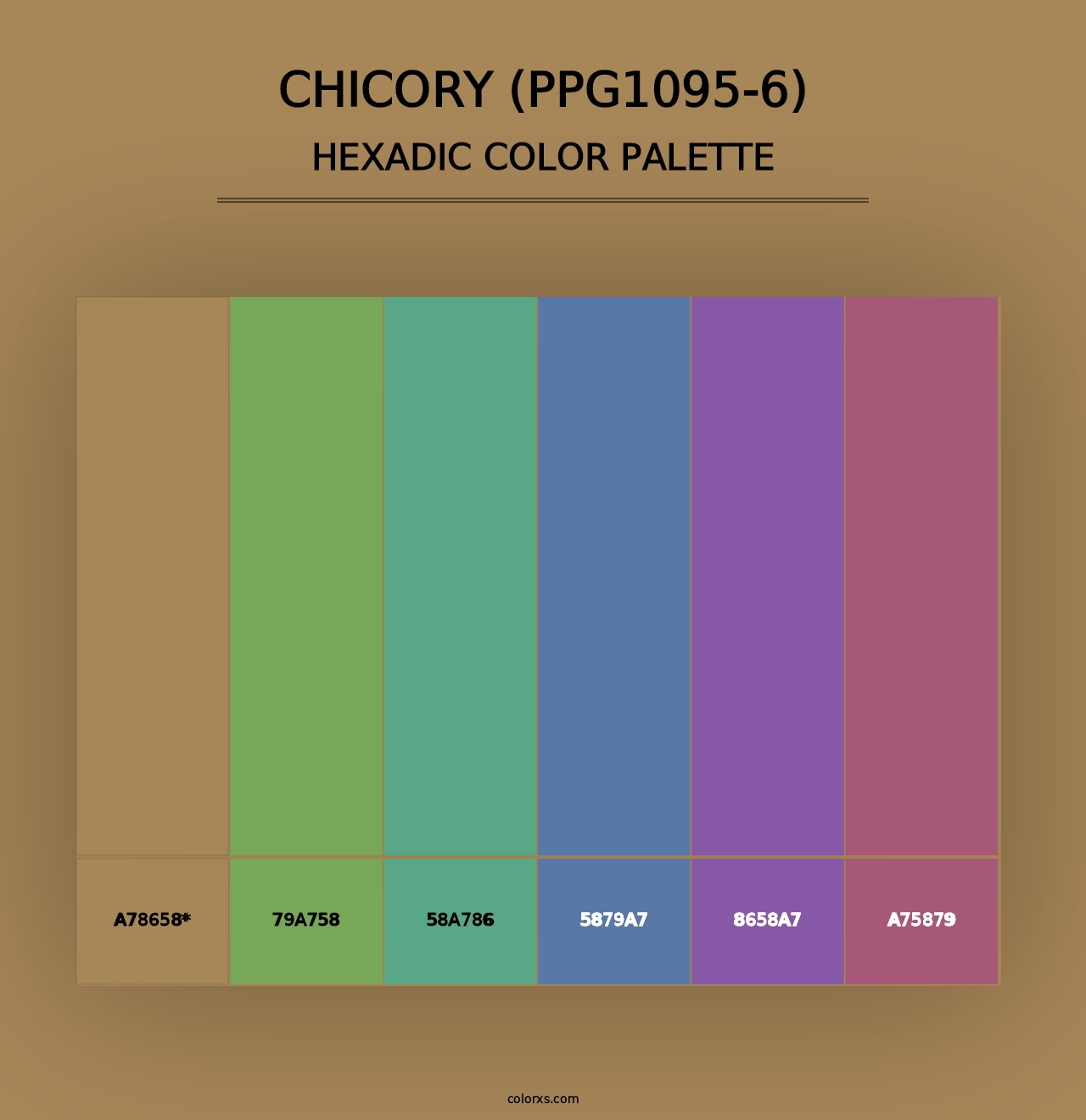 Chicory (PPG1095-6) - Hexadic Color Palette