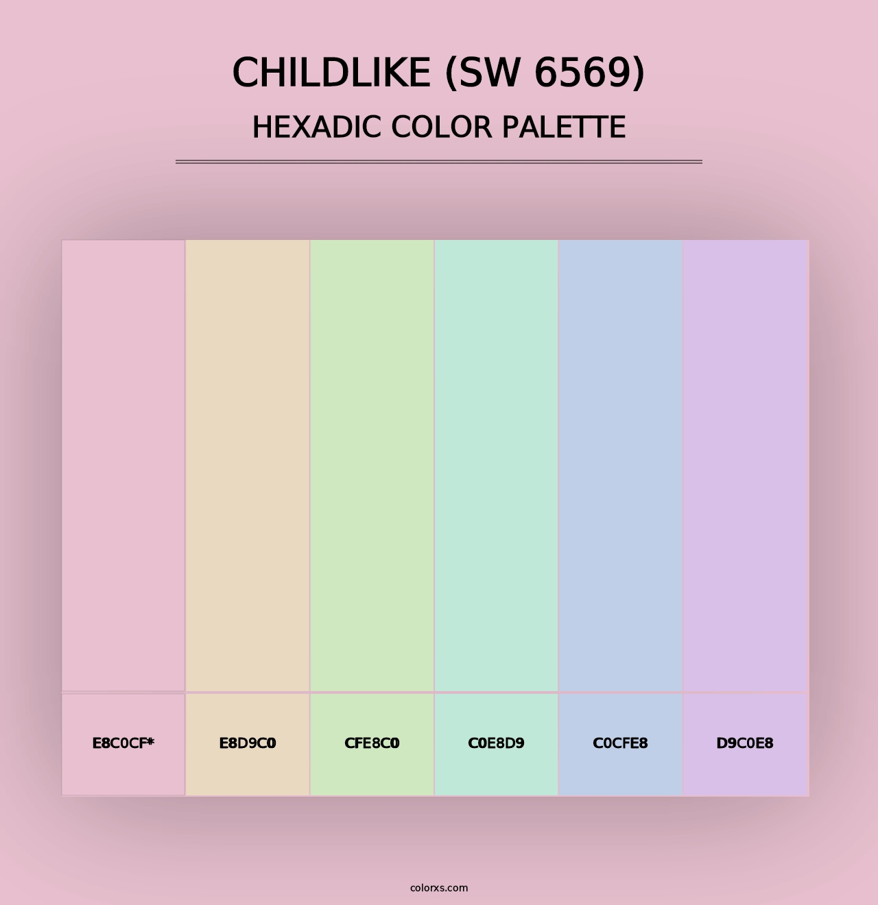 Childlike (SW 6569) - Hexadic Color Palette