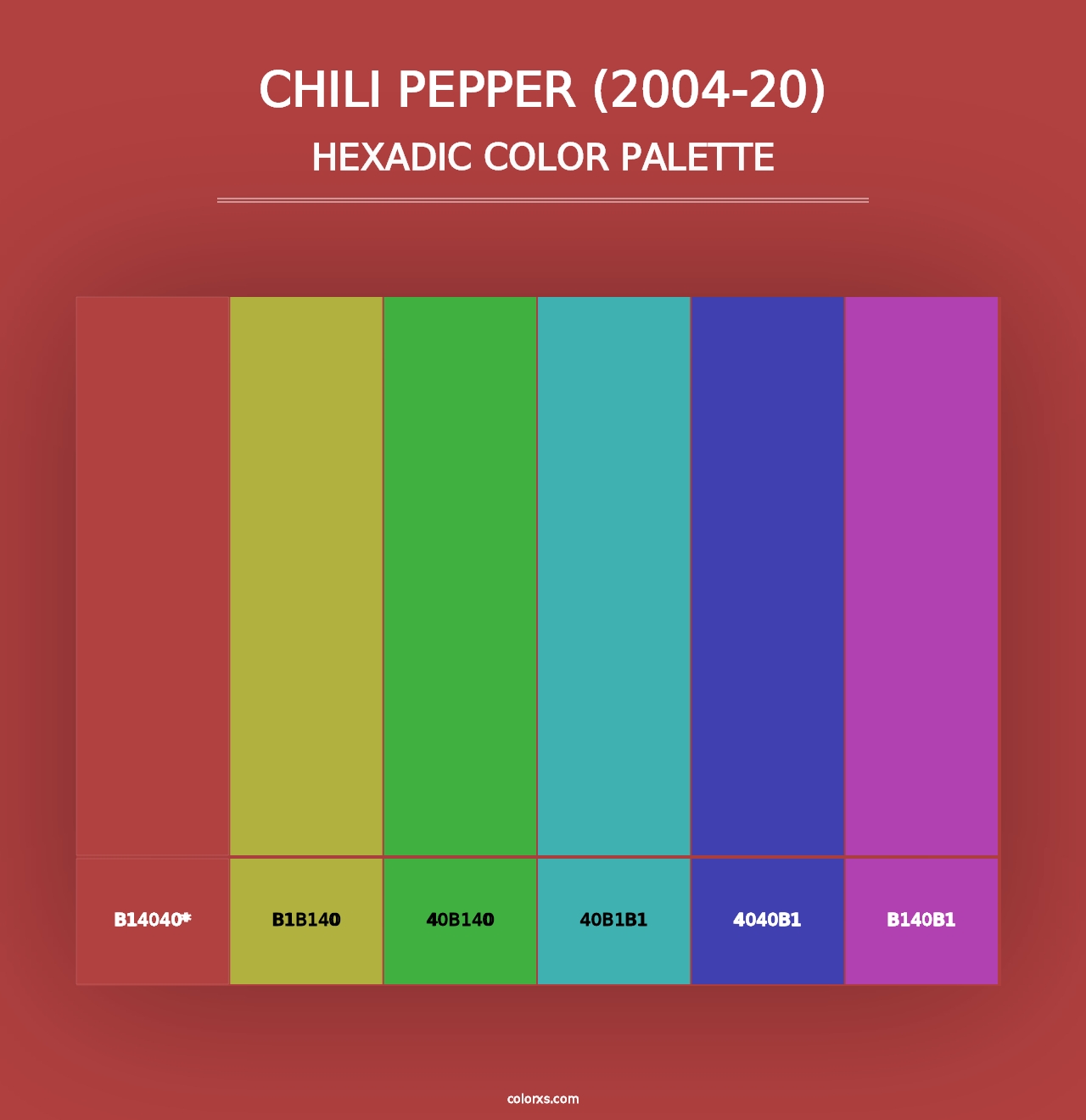 Chili Pepper (2004-20) - Hexadic Color Palette