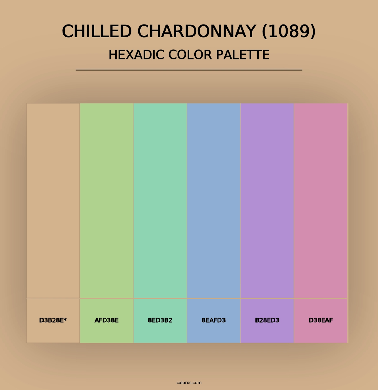 Chilled Chardonnay (1089) - Hexadic Color Palette