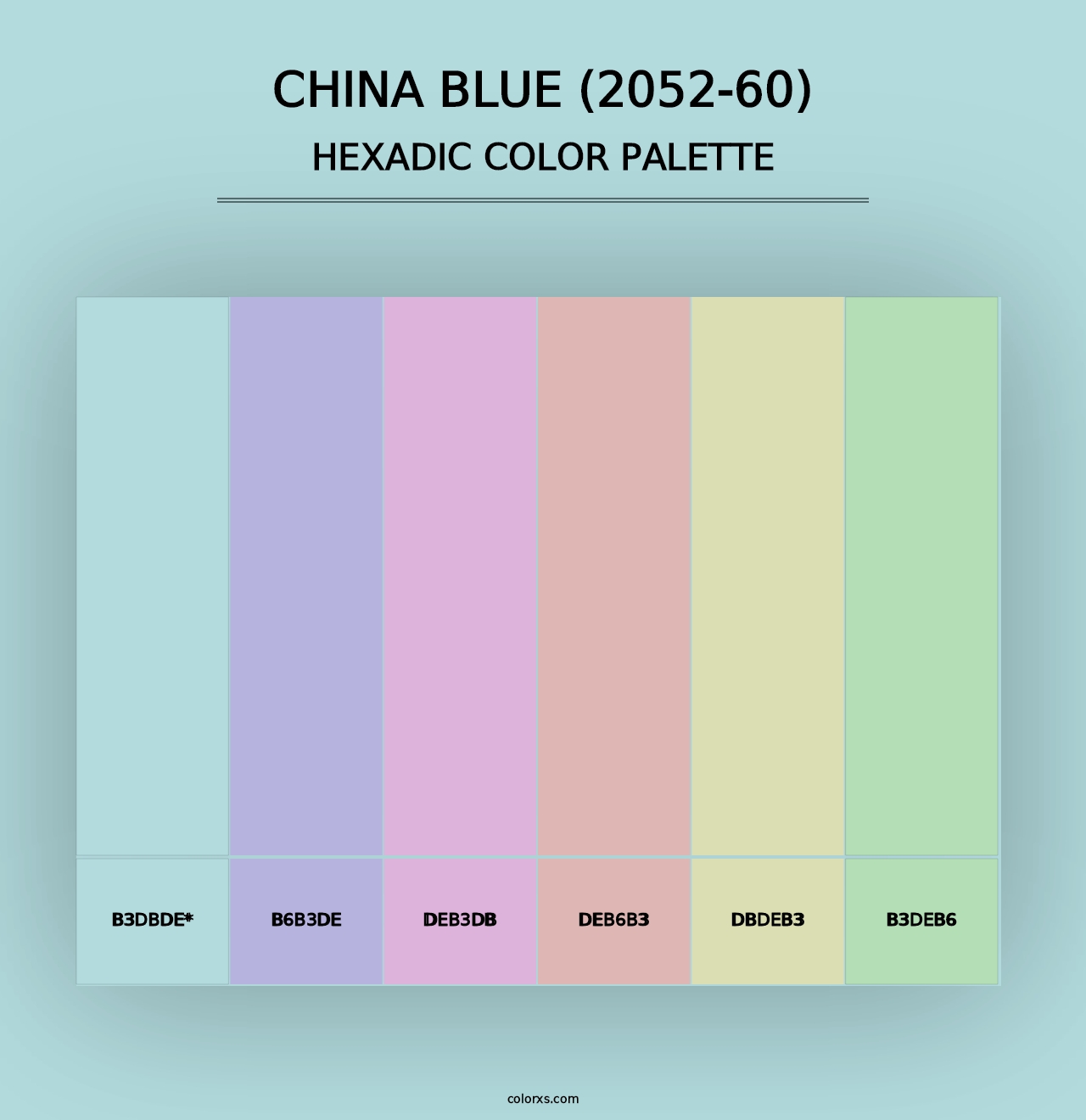 China Blue (2052-60) - Hexadic Color Palette