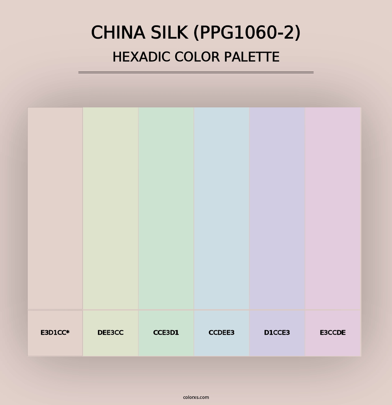 China Silk (PPG1060-2) - Hexadic Color Palette