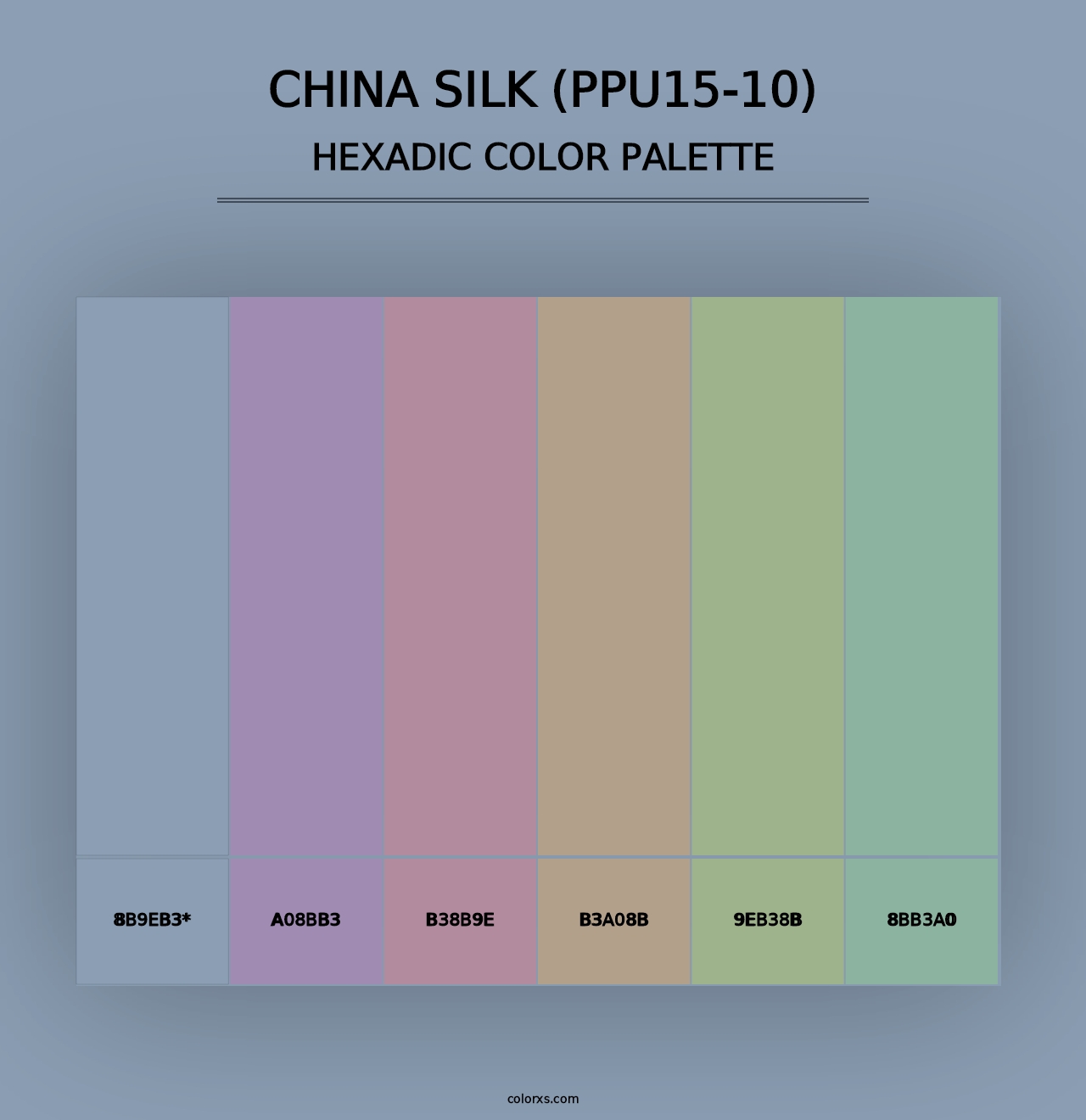 China Silk (PPU15-10) - Hexadic Color Palette