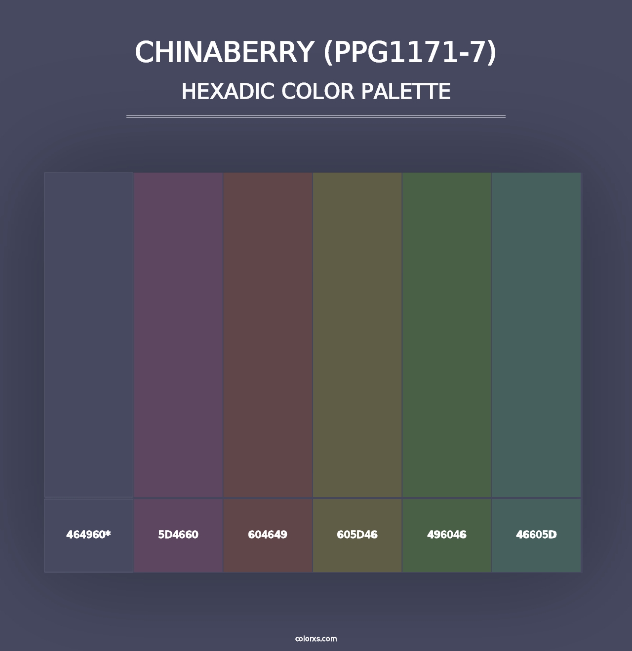 Chinaberry (PPG1171-7) - Hexadic Color Palette