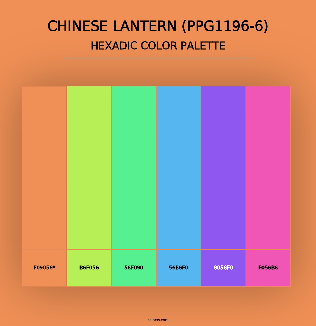 Chinese Lantern (PPG1196-6) - Hexadic Color Palette