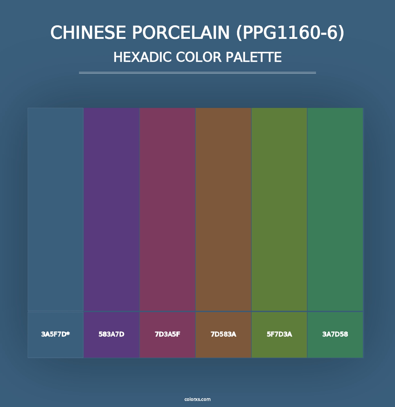 Chinese Porcelain (PPG1160-6) - Hexadic Color Palette