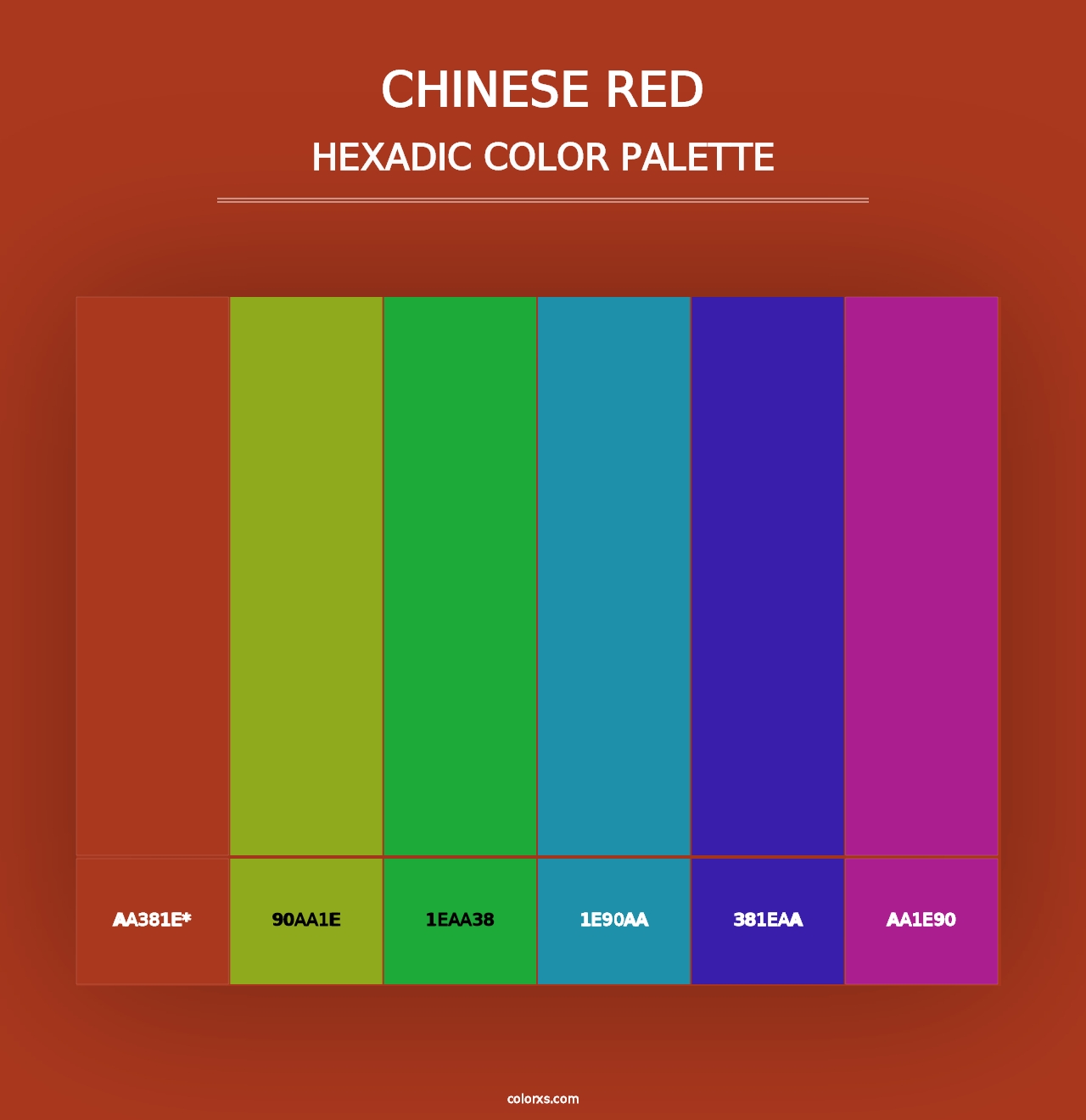 Chinese Red - Hexadic Color Palette