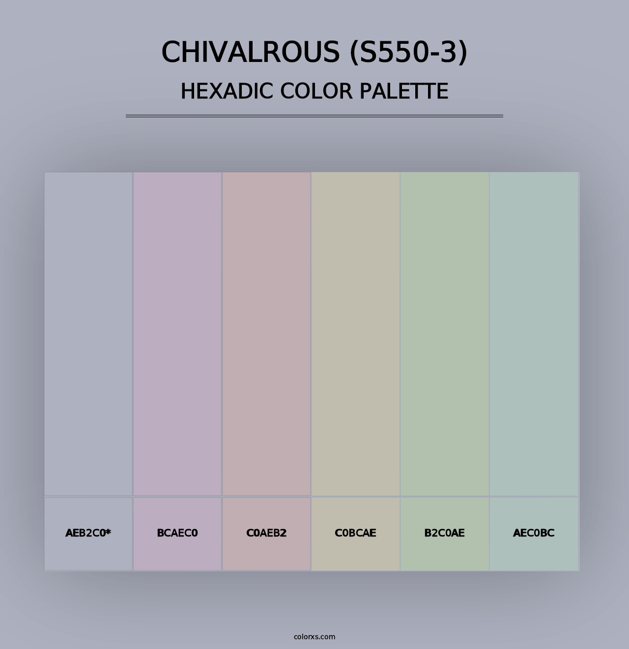 Chivalrous (S550-3) - Hexadic Color Palette