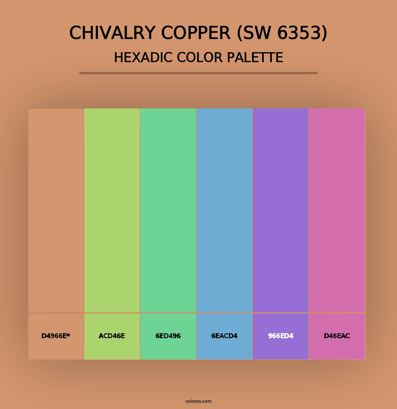 Chivalry Copper (SW 6353) - Hexadic Color Palette