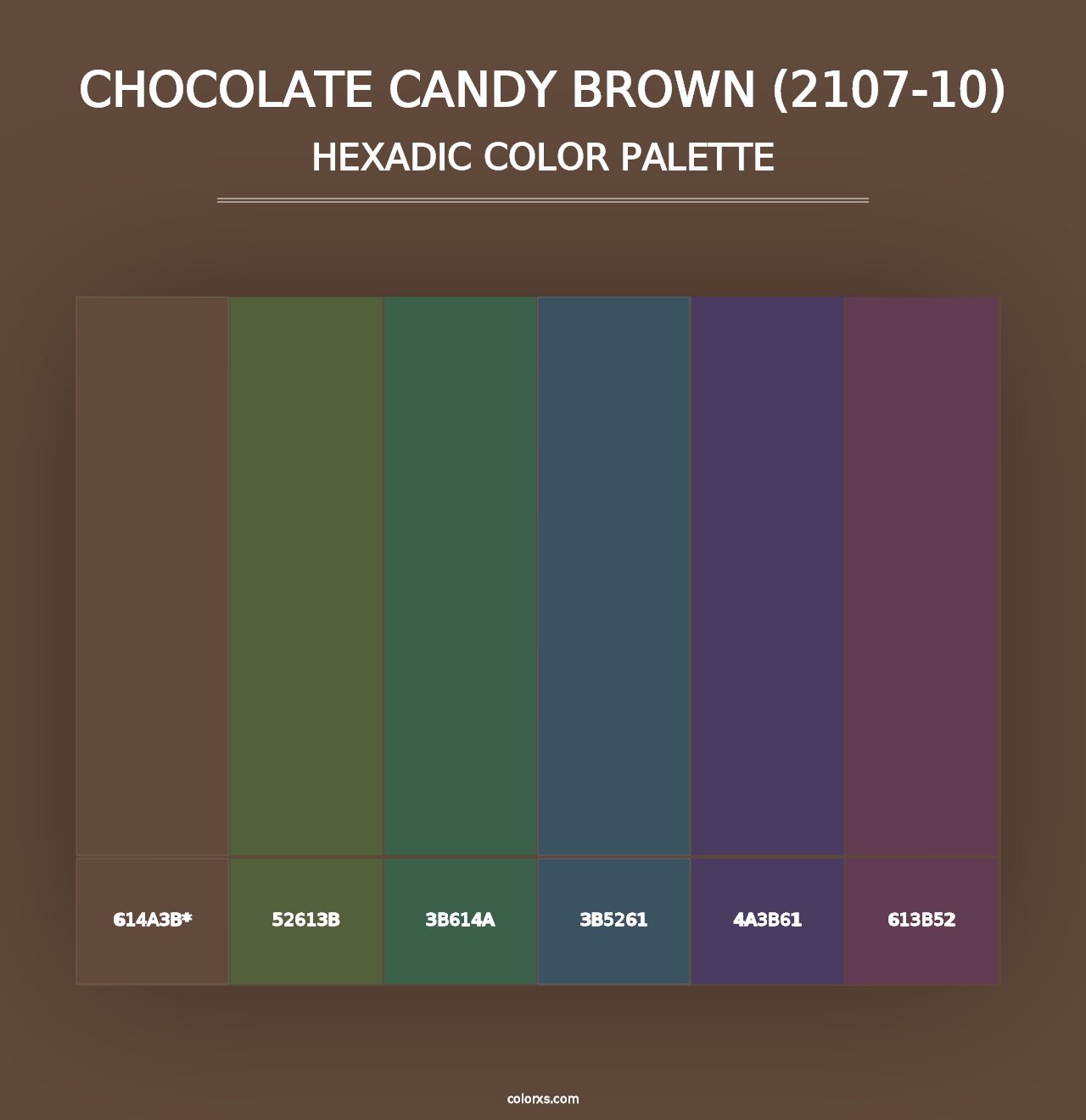 Chocolate Candy Brown (2107-10) - Hexadic Color Palette