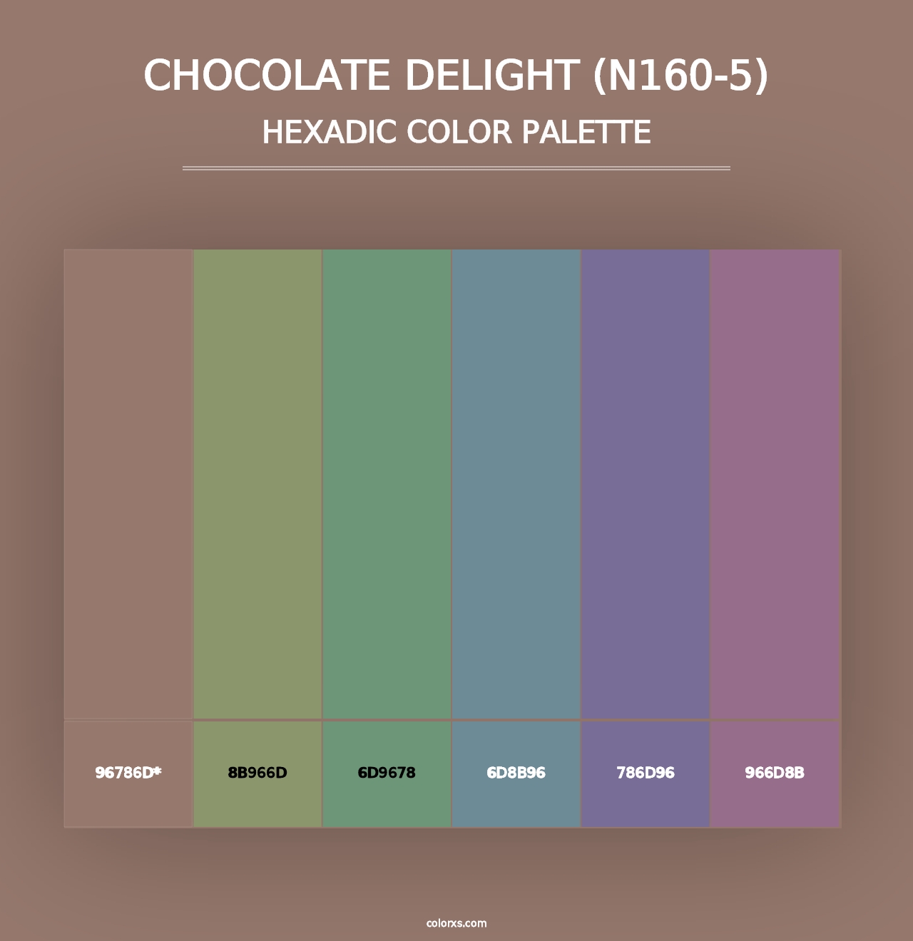 Chocolate Delight (N160-5) - Hexadic Color Palette