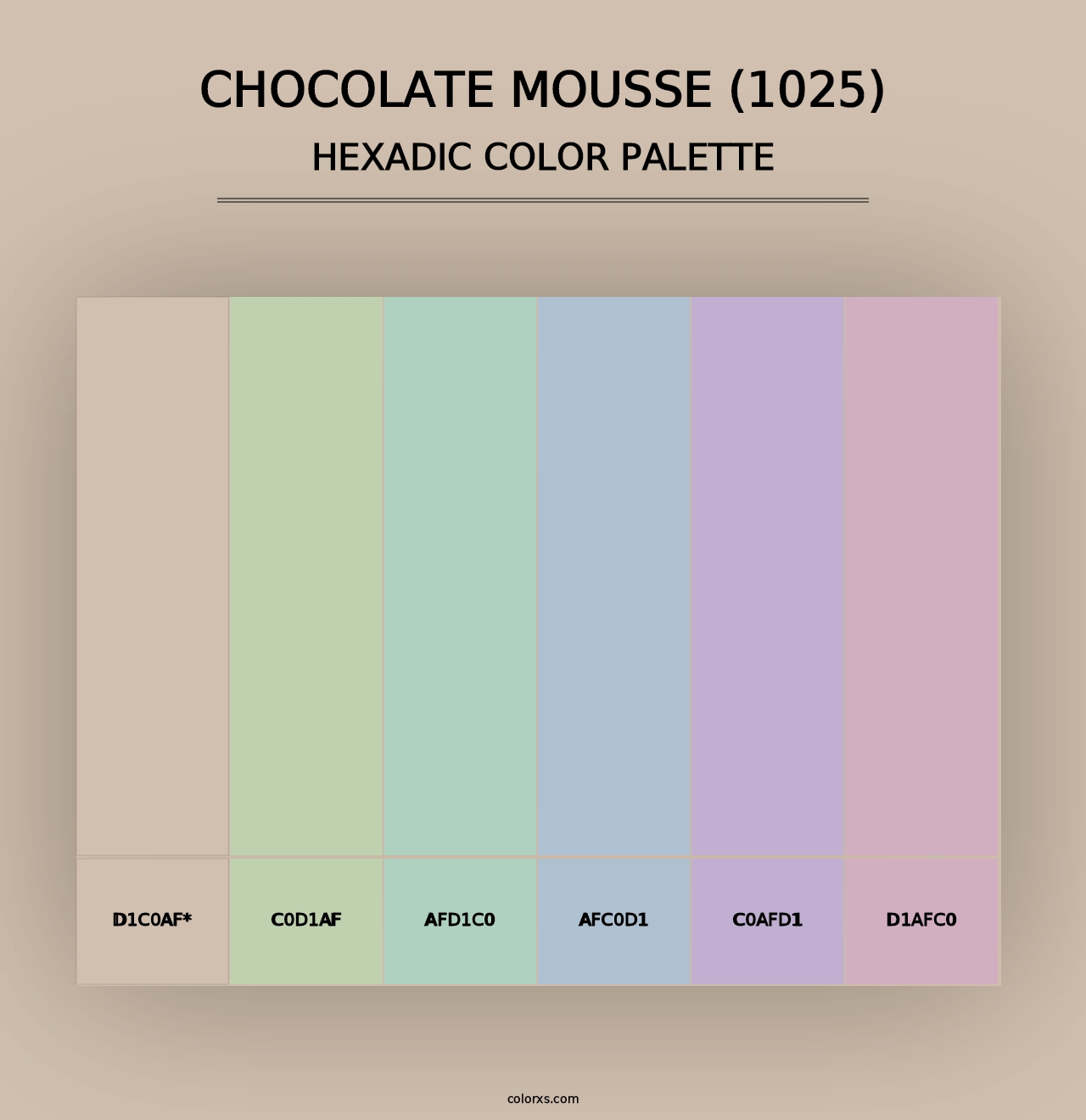 Chocolate Mousse (1025) - Hexadic Color Palette