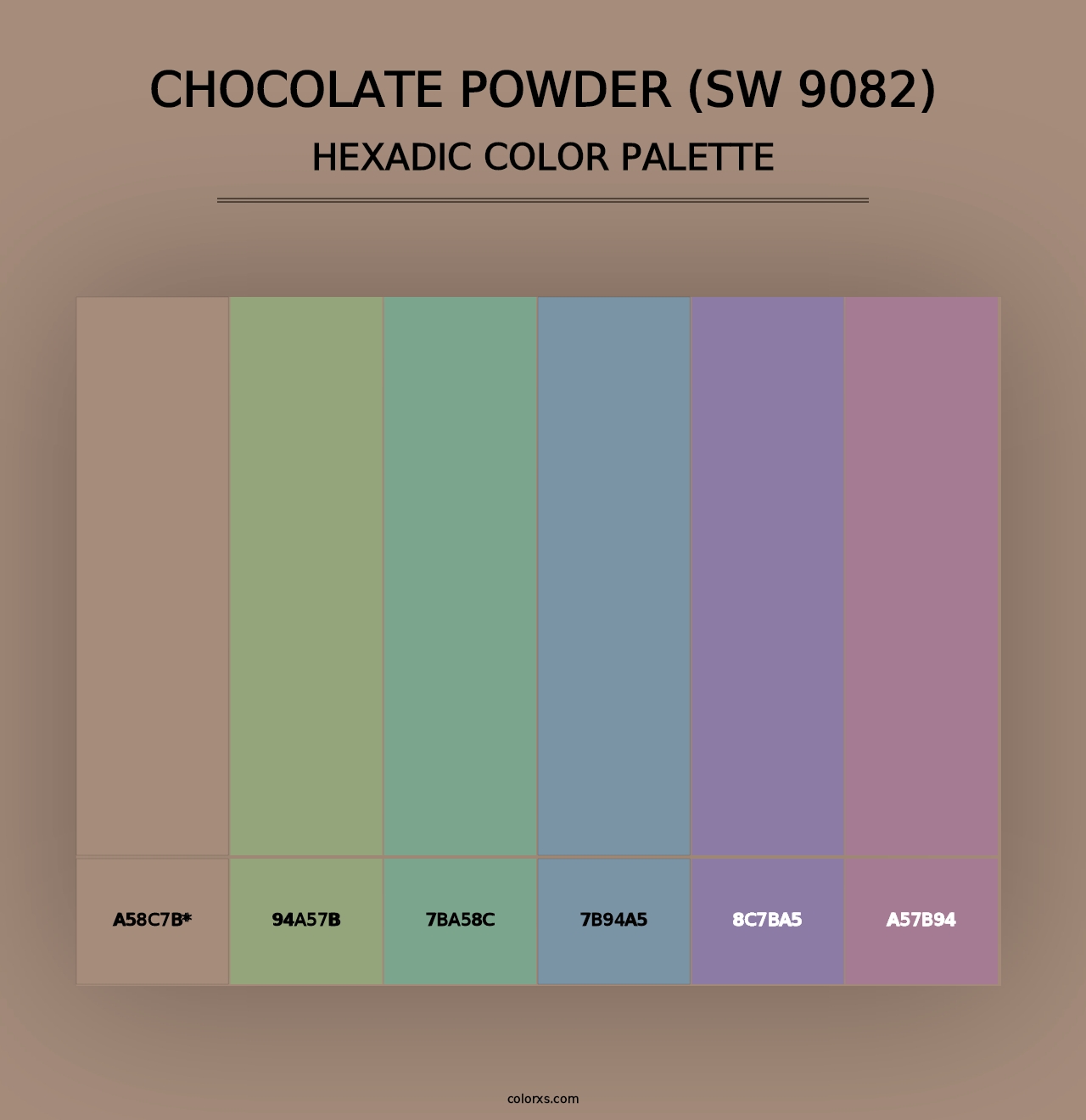 Chocolate Powder (SW 9082) - Hexadic Color Palette