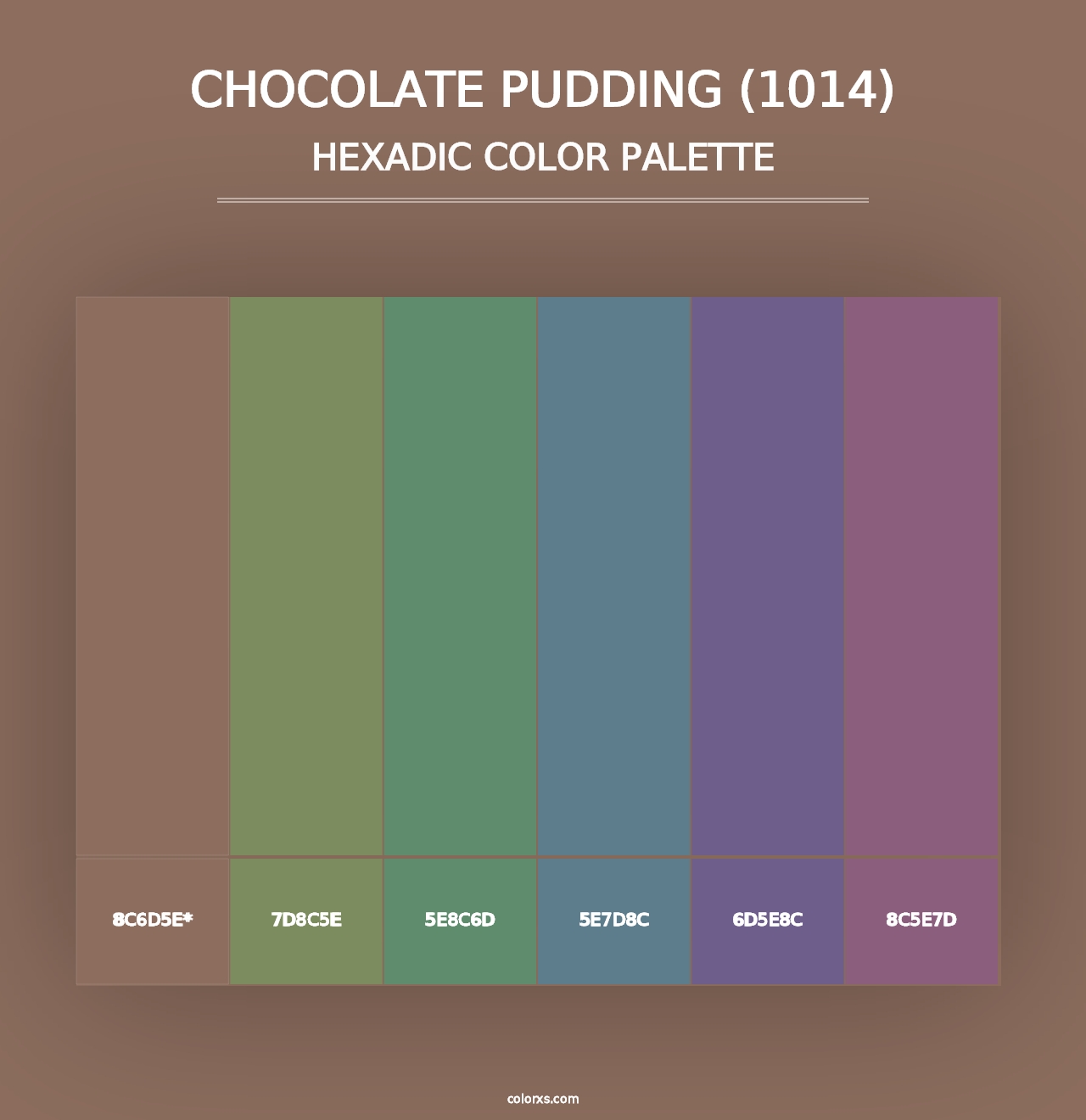 Chocolate Pudding (1014) - Hexadic Color Palette